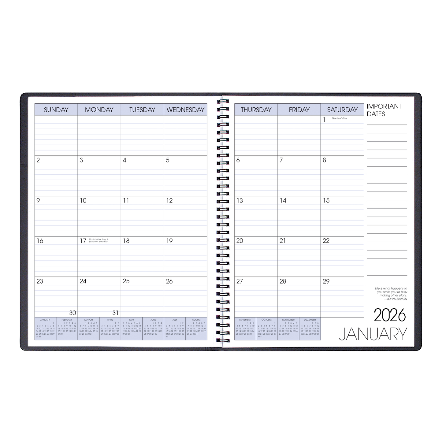 Payne 2026 Skivertex Monthly Planner (8.5 x 11)