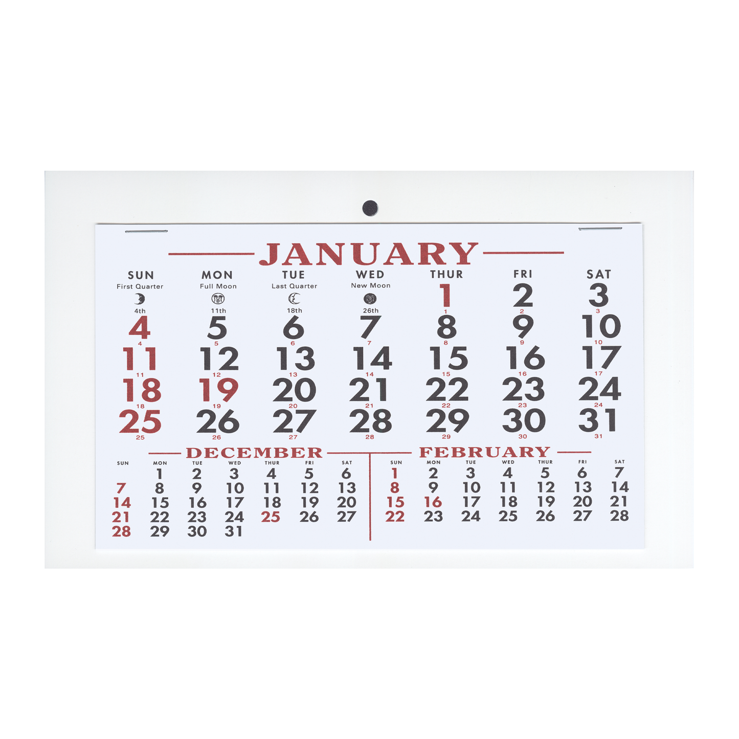 Payne 2026 #103 Easel-Back Calendar (7 x 5)