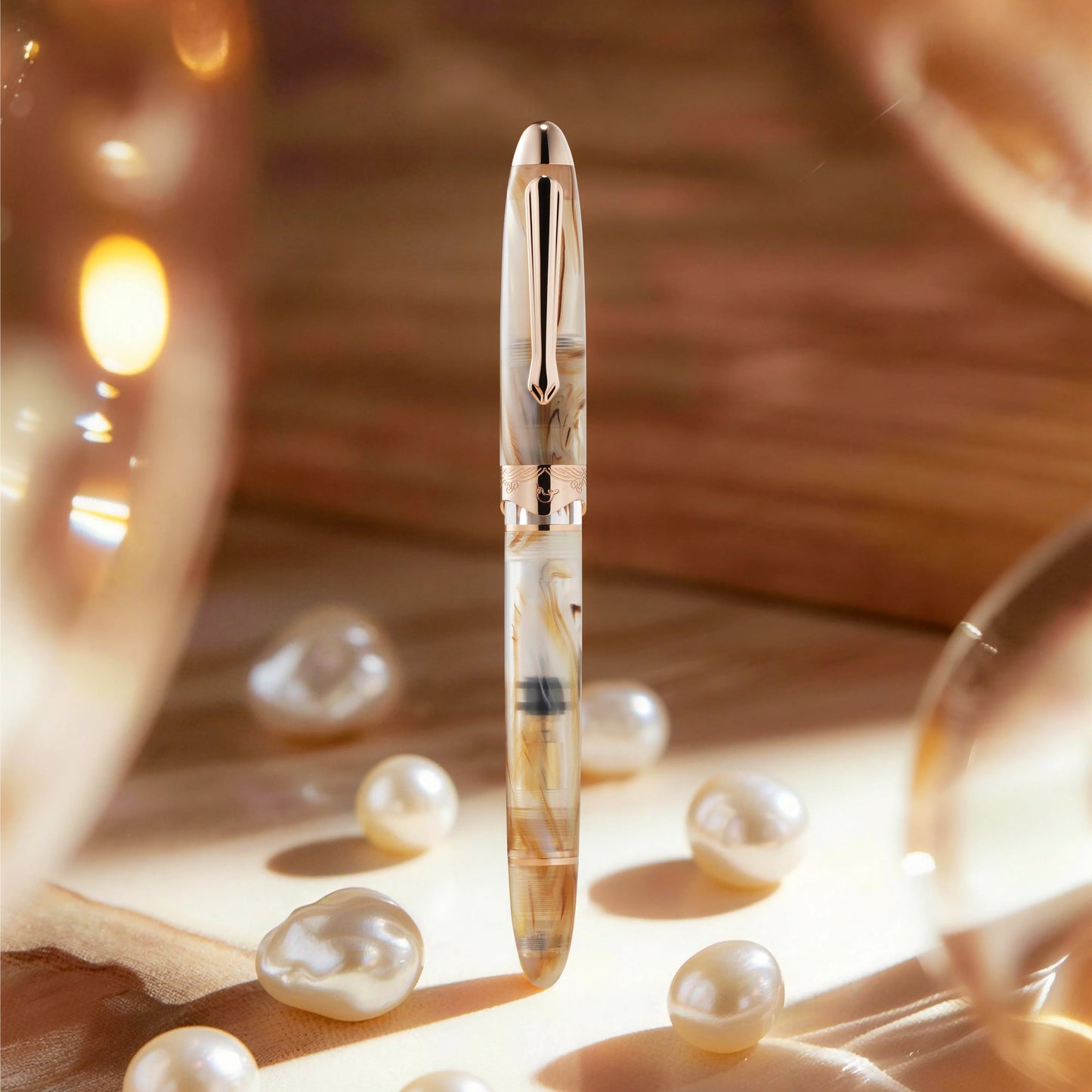 Nahvalur Horizon Fountain Pen - Pearl