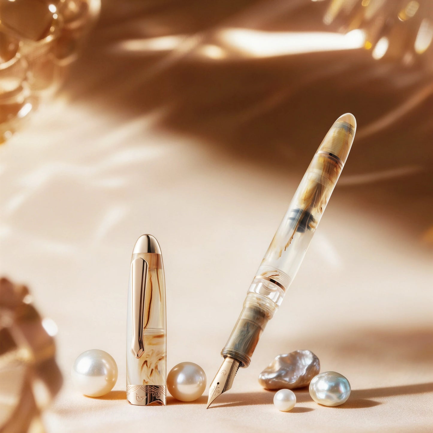 Nahvalur Horizon Fountain Pen - Pearl