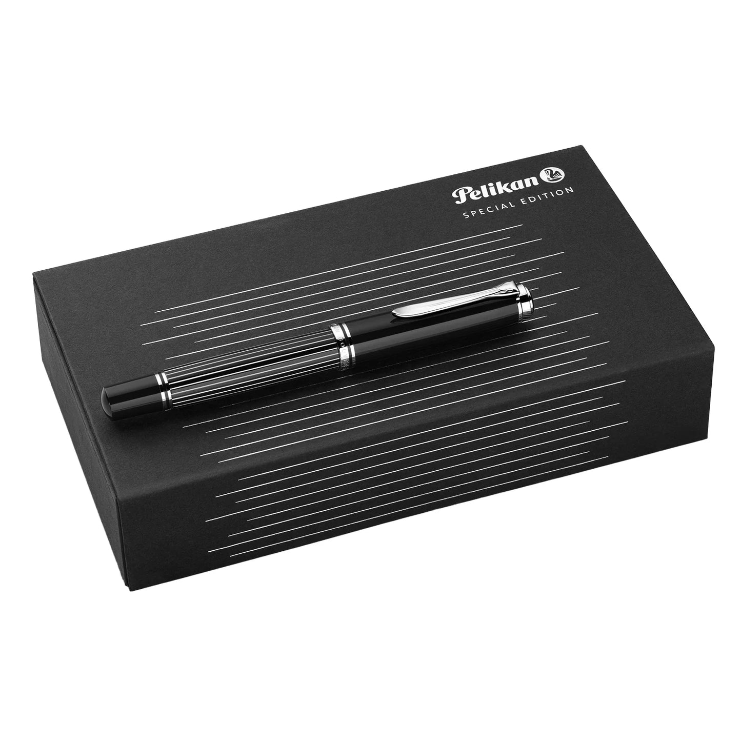 Pelikan Souverän M815 Fountain Pen - Metal Striped Black (Special Edition)