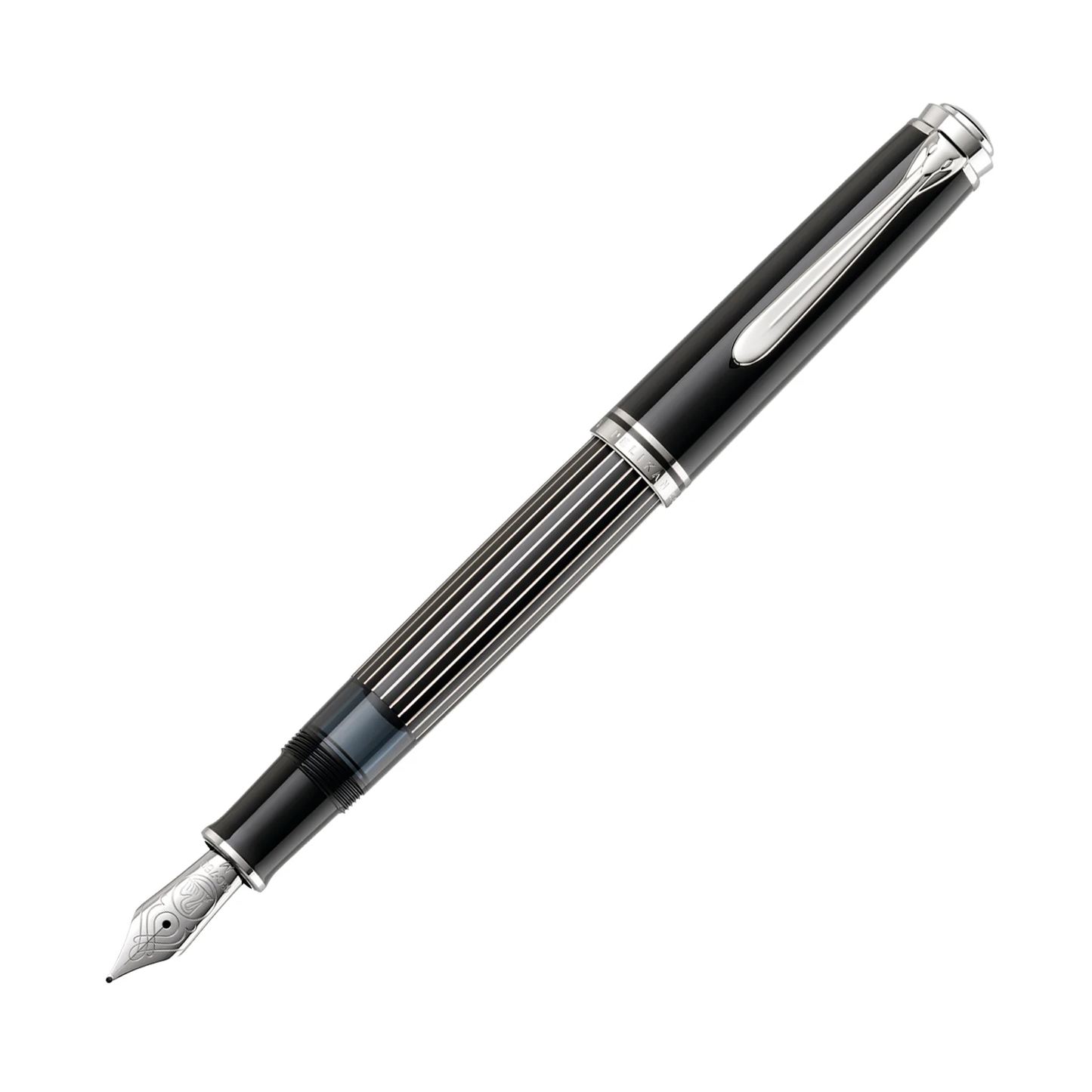 Pelikan Souverän M815 Fountain Pen - Metal Striped Black (Special Edition)