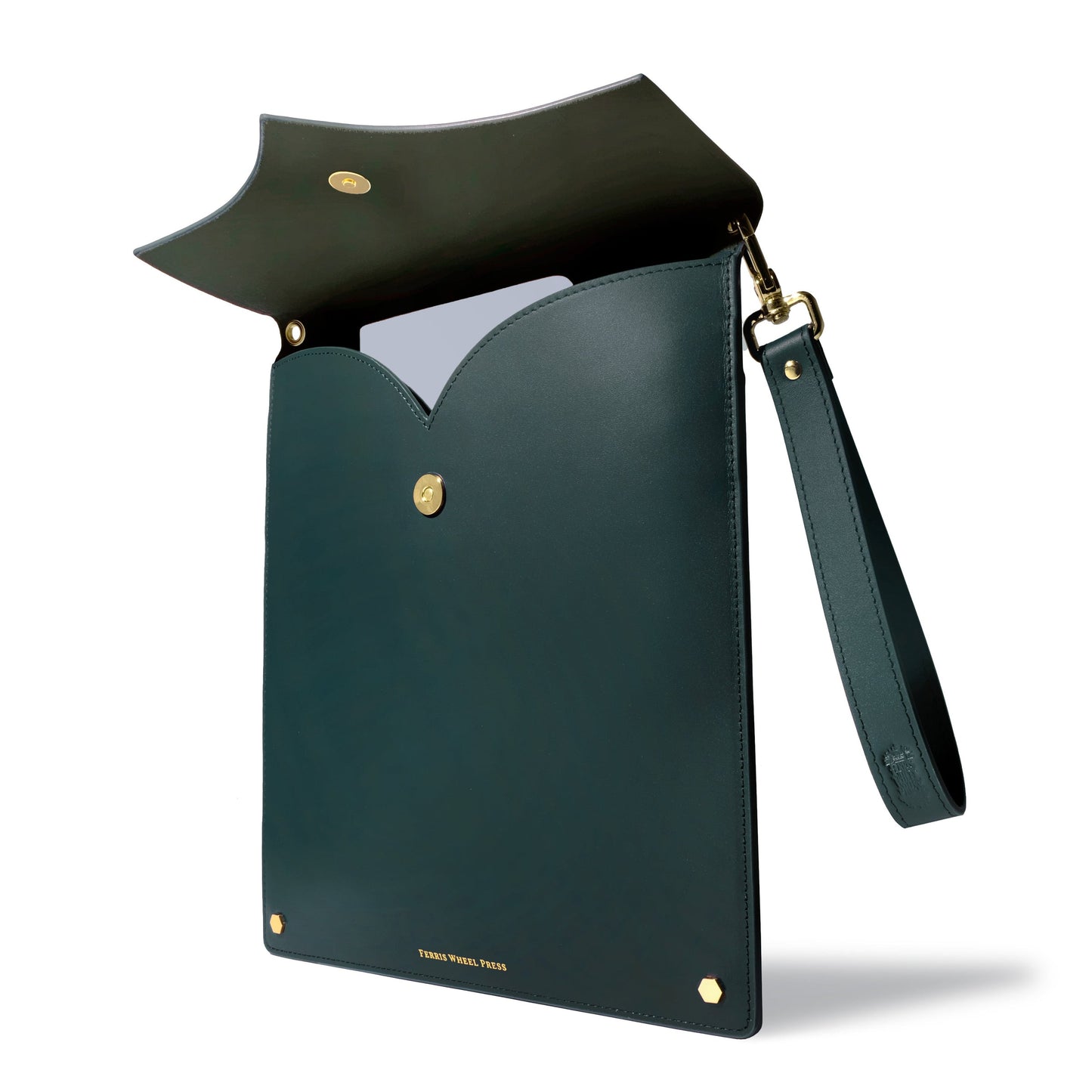 Ferris Wheel Press Leather Stationery Collection The Pendant Folio A5 - Deep Teal