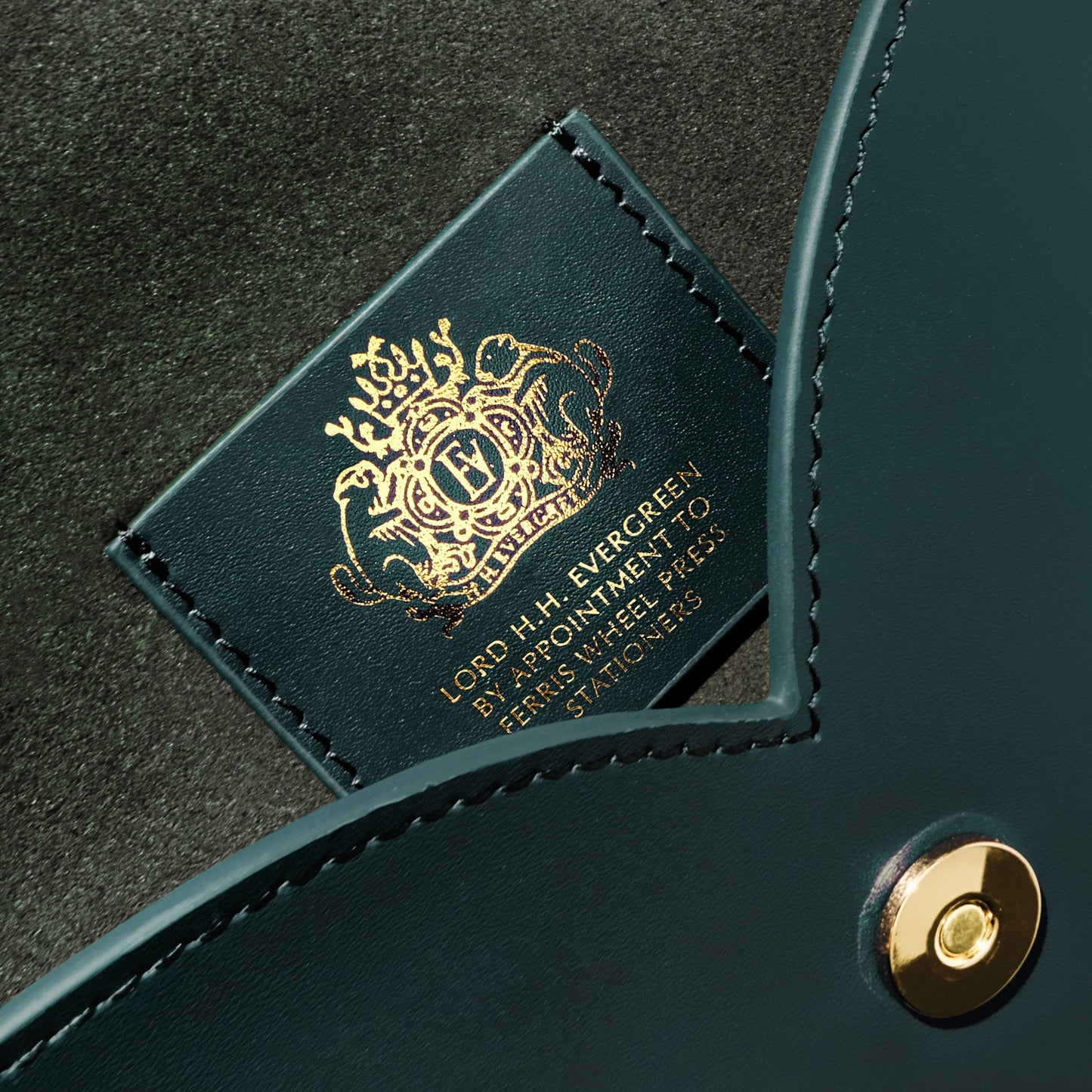 Ferris Wheel Press Leather Stationery Collection The Pendant Folio A5 - Deep Teal