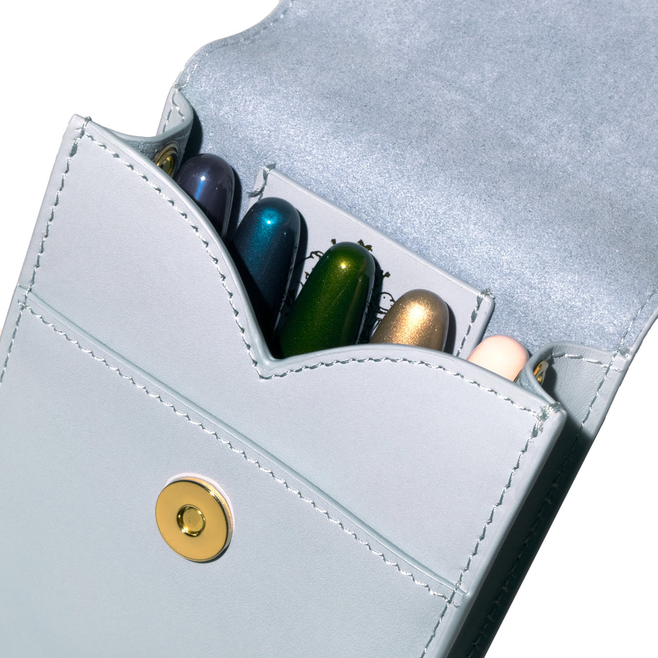 Ferris Wheel Press Leather Stationery Collection The Pendant Purse - Light Blue