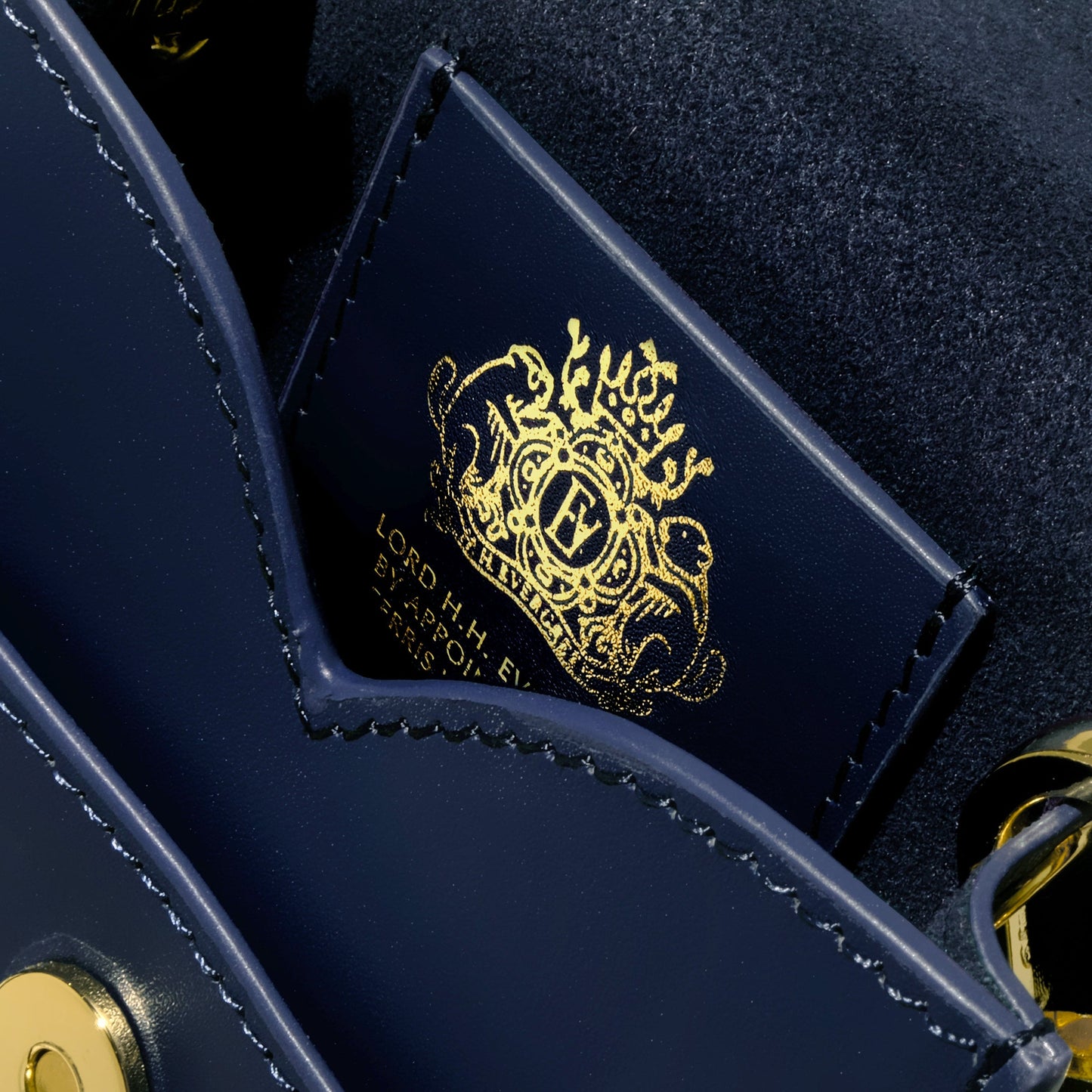 Ferris Wheel Press Leather Stationery Collection The Pendant Purse - Navy
