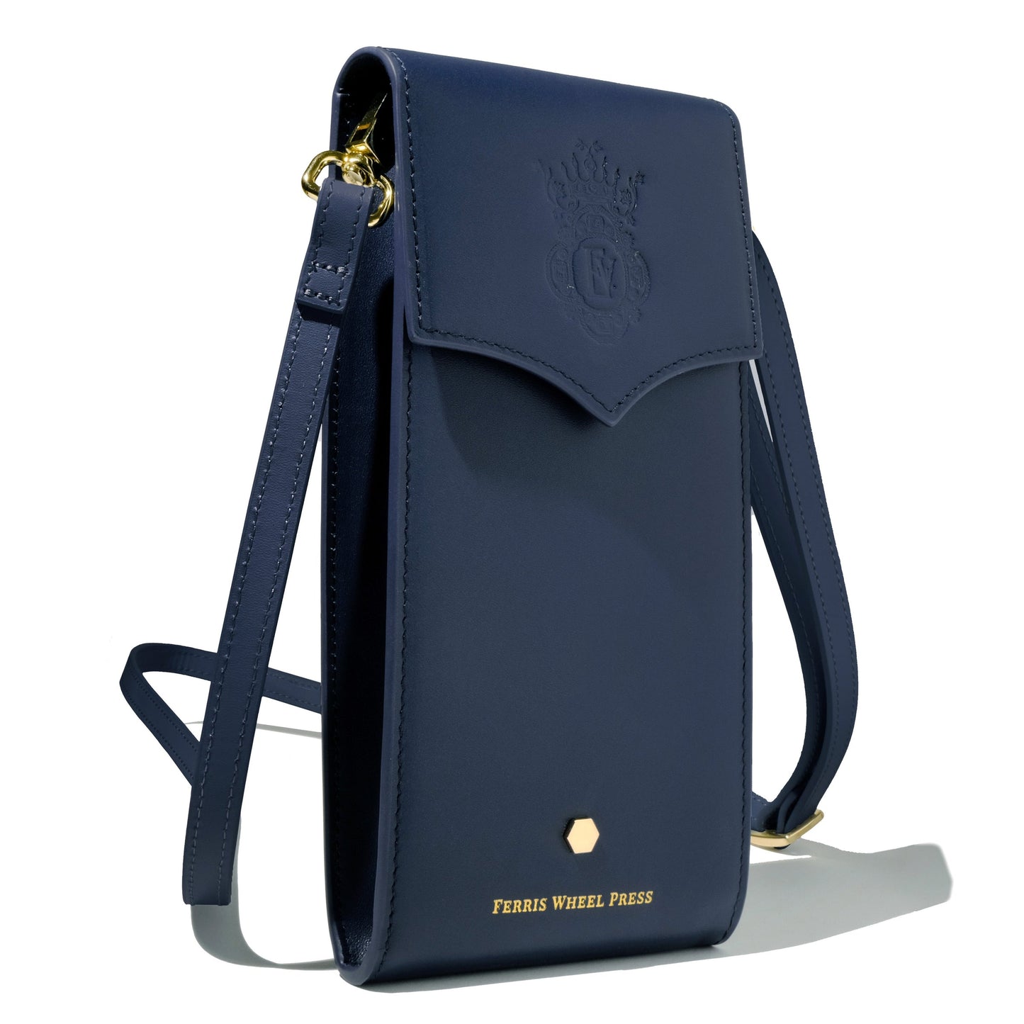 Ferris Wheel Press Leather Stationery Collection The Pendant Purse - Navy
