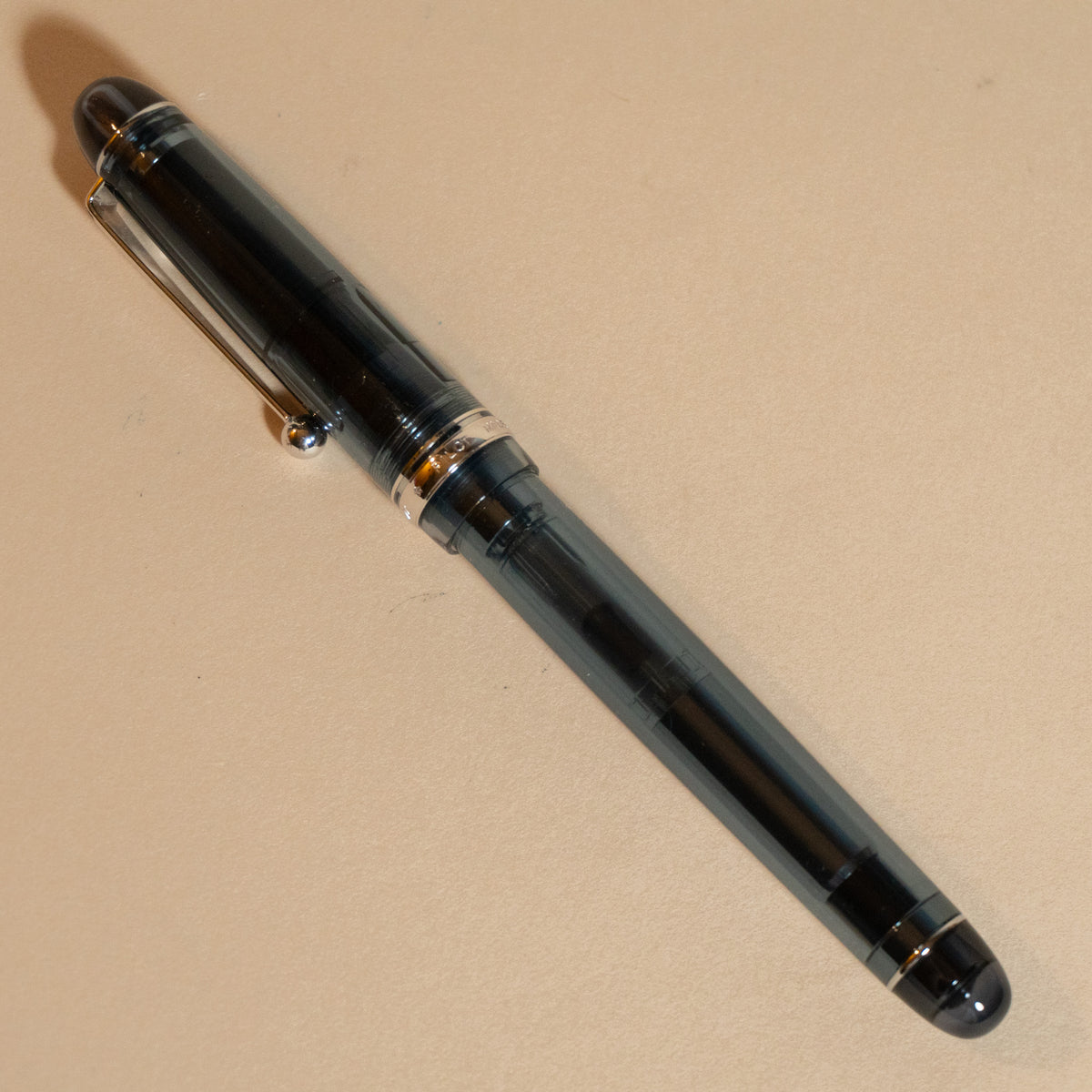 Pre-Owned Pilot Custom 74 Blue Stone Fountain Pen - Broad