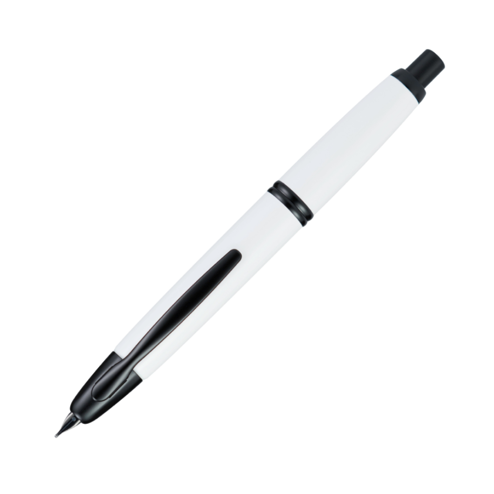 Pilot Vanishing Point Fountain Pen - White with Black Matte Trim