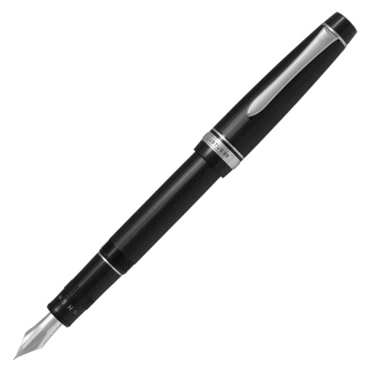 Pilot Justus 95 Fountain Pen - Black with Rhodium Trim