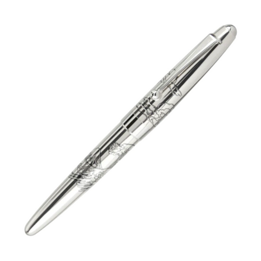 Pilot Sterling Silver Fountain Pen - Mt. Fuji and Wave