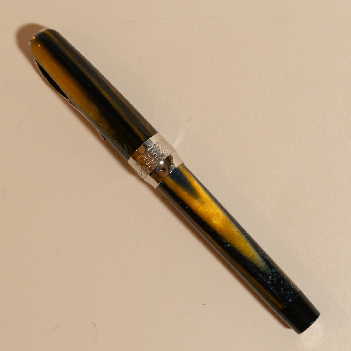 Pre-Owned Pineider Arco Blue Bee Fountain Pen - Fine Quill Nib