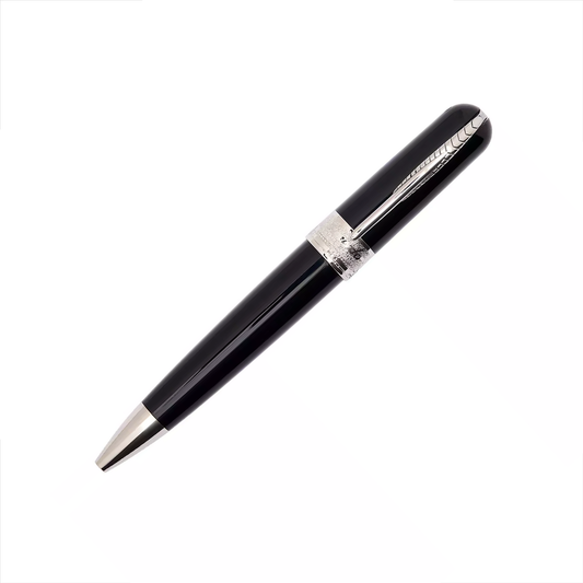 Pineider Avatar UR Mini Ballpoint - Black with Palladium Trim