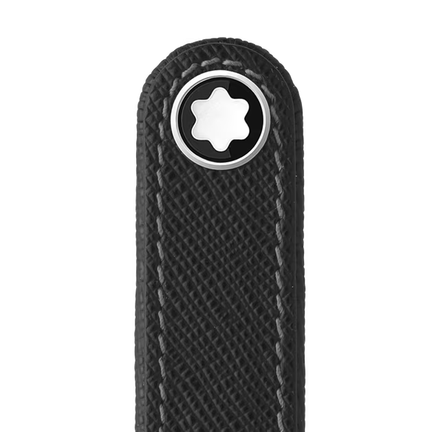 Montblanc Steel Letter Opener - Black Leather
