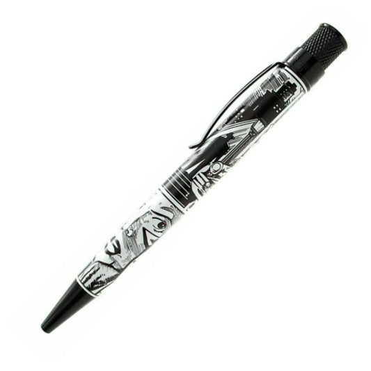 Retro 1951 Collection Tornado Rollerball - Kirk Montgomery B&W (Vaness Pens Exclusive) - Open Tube