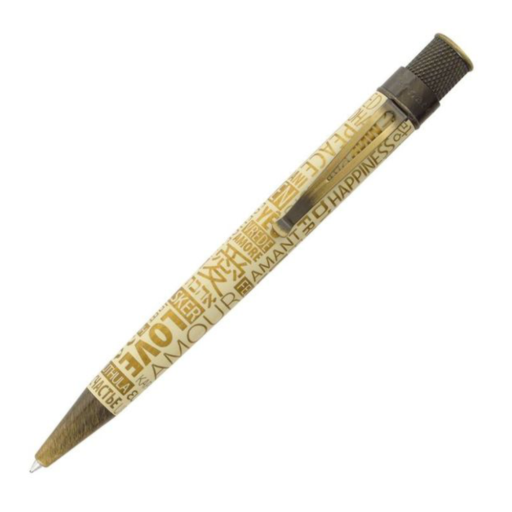 Retro 51 Collection Popper Tornado Rollerball - Peace, Love & Happiness Open Tube