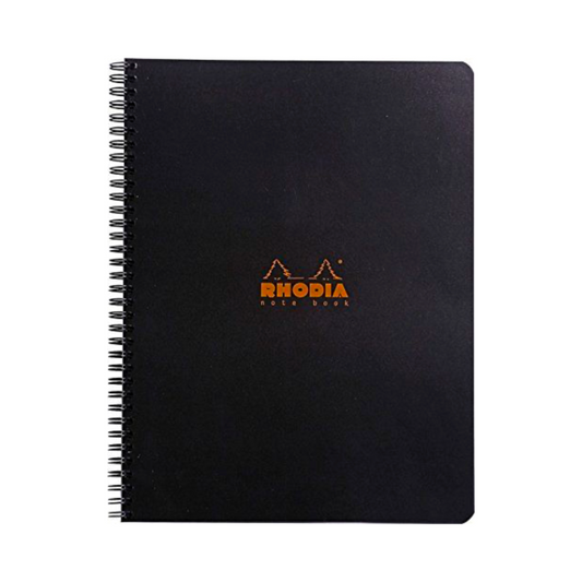 Rhodia #19 Wirebound A4+ Lined with Margin Notebook - Black