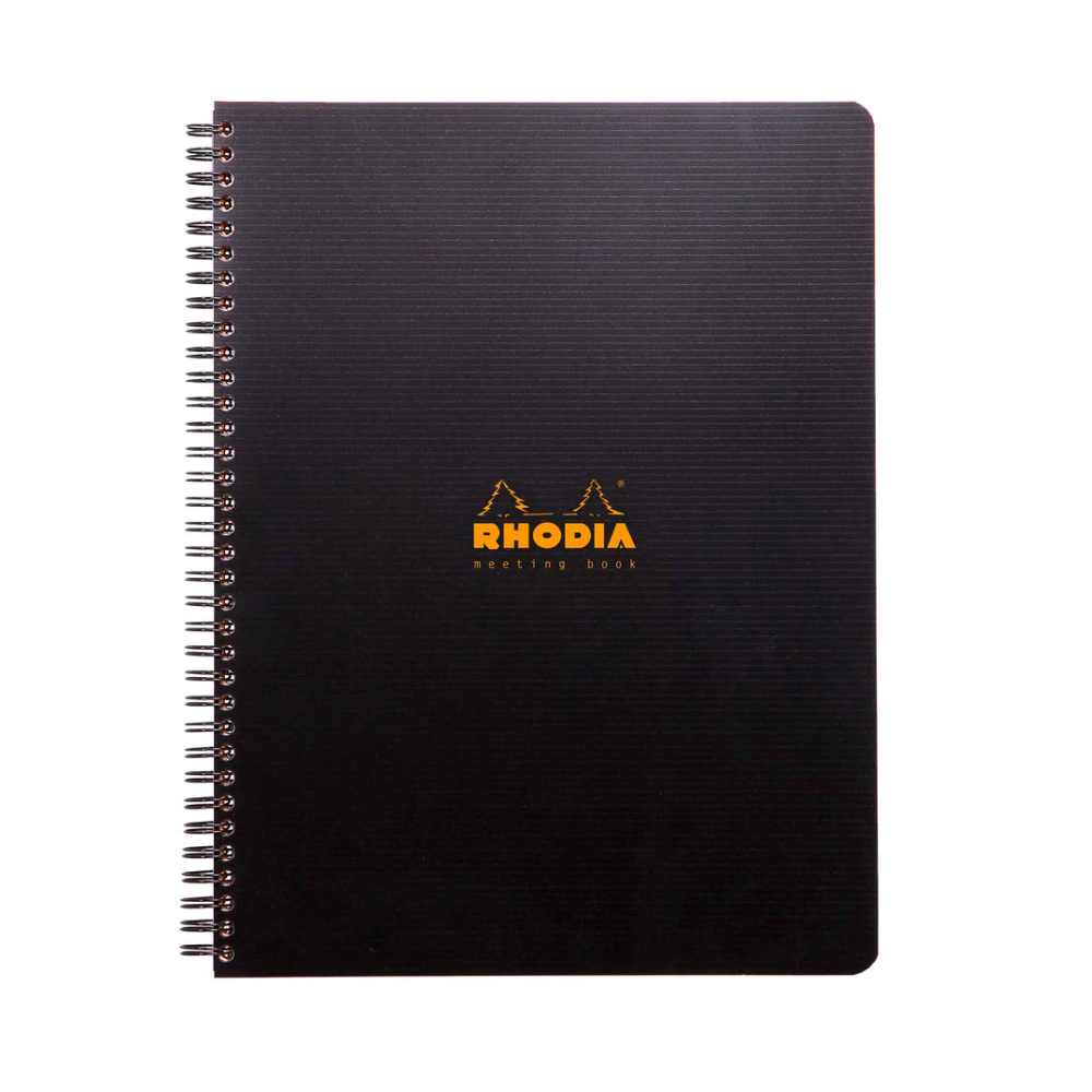 Rhodia Meeting Book (A4) - Black Ribbed