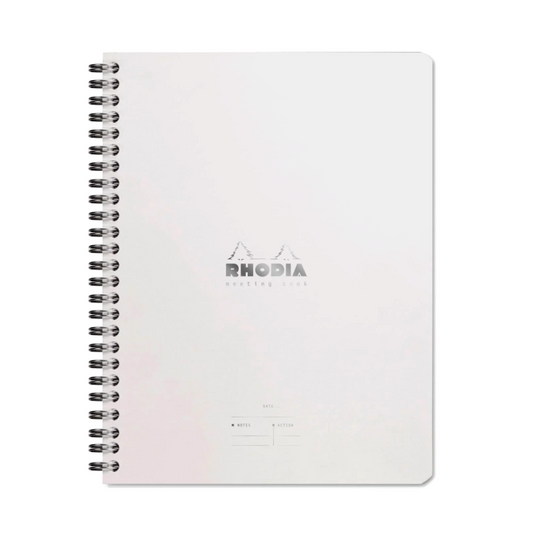 Rhodia Meeting Wirebound Book (A5) - Ice White