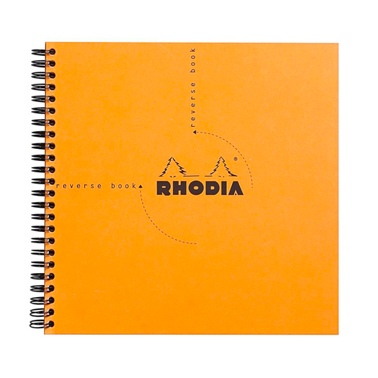 Rhodia Reverse Wirebound Graph Notebook - Orange