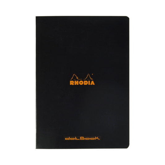 Rhodia Side Staplebound A5 Dot Grid Notebook - Black