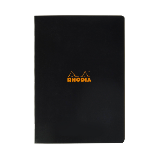 Rhodia Side Staplebound A5 Lined Notebook - Black