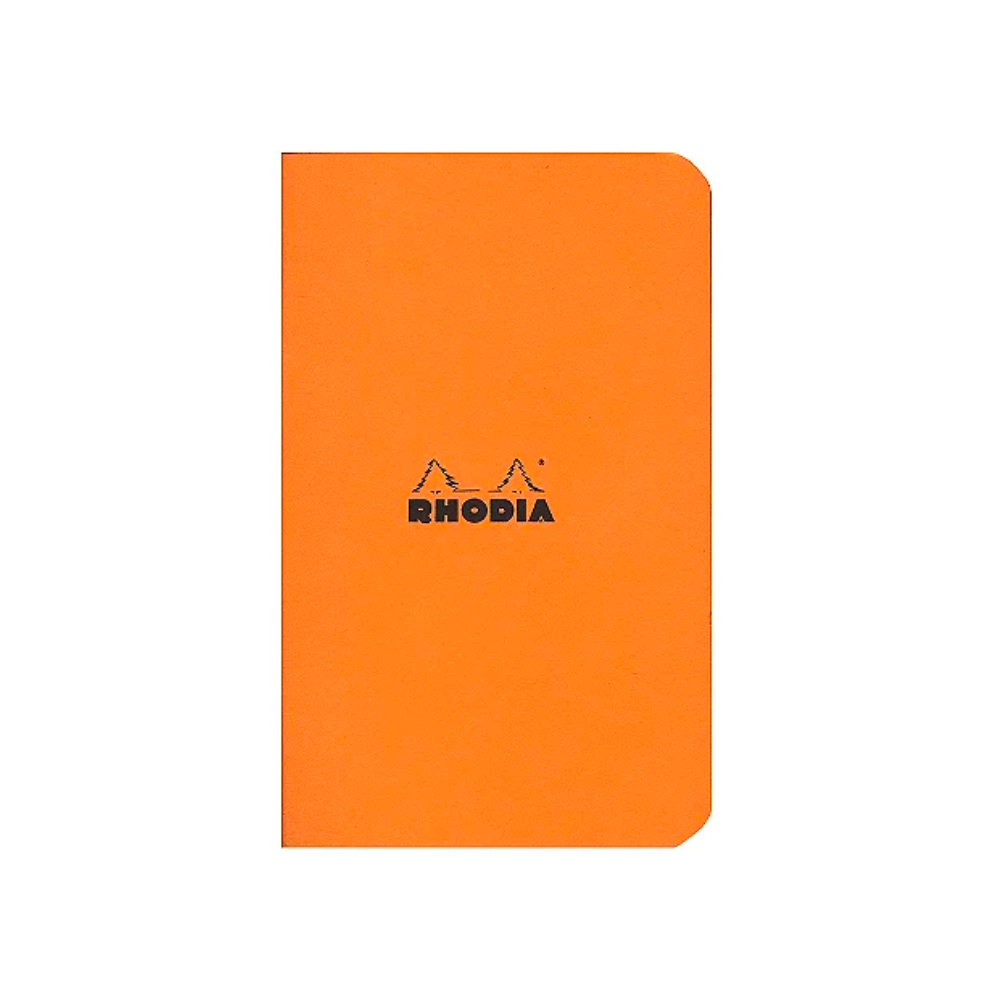 Rhodia Side-Stapled Graph Notebook A7 - Orange