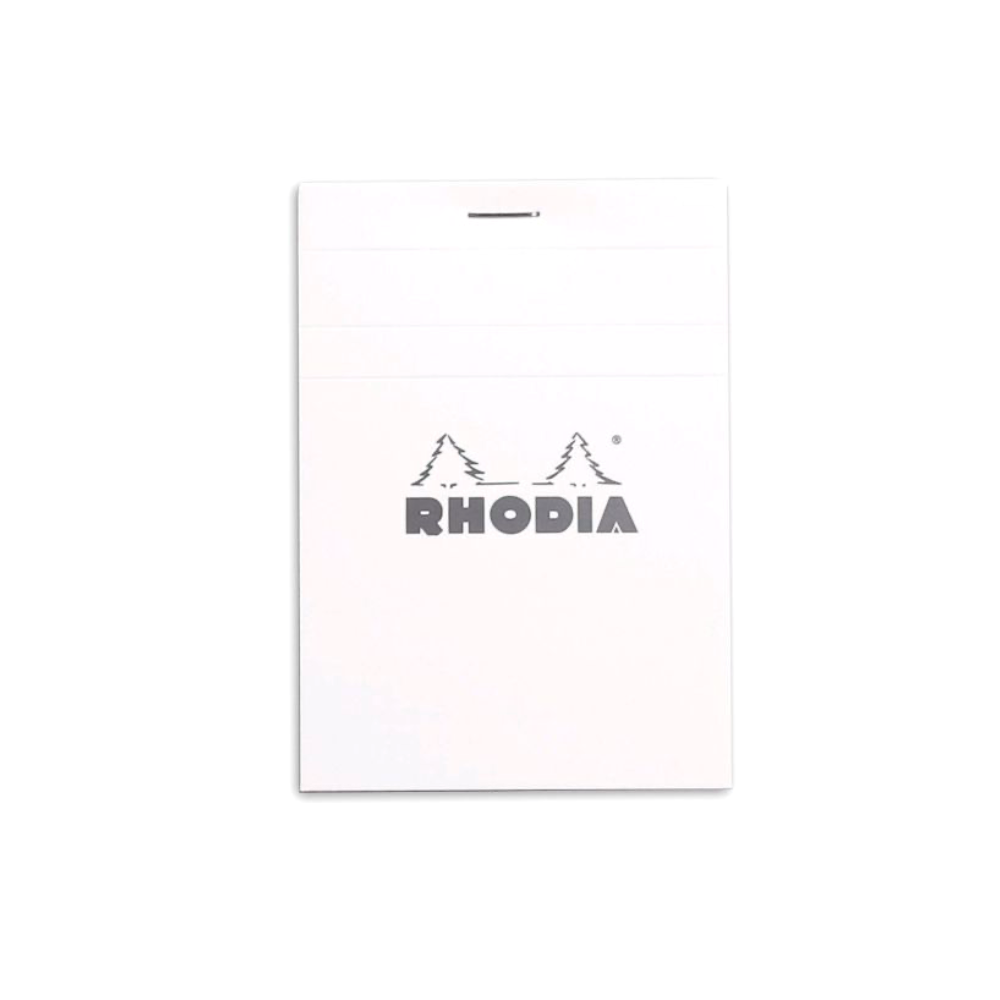 Rhodia #11 Top Staplebound Graph A7 Notepad - Ice White