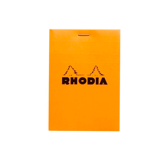 Rhodia #11 Top Staplebound Graph A7 Notepad - Orange