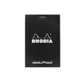 Rhodia #12 Top Staplebound Dot Grid A7+ Notepad - Black