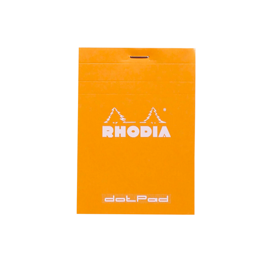 Rhodia #12 Top Staplebound Dot Grid A7+ Notepad - Orange