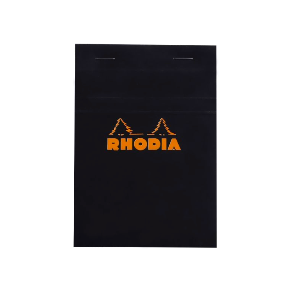 Rhodia #13 Top Staplebound Graph A6 Notepad - Black