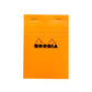 Rhodia #13 Top Staplebound Graph A6 Notepad - Orange