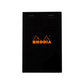 Rhodia #14 Top Staplebound Graph A6+ Notepad - Black