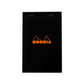 Rhodia #14 Top Staplebound Lined A6+ Notepad - Black