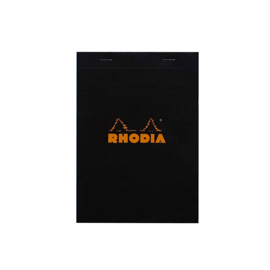 Rhodia #16 Top Staplebound Lined with Margin A5 Notepad - Black