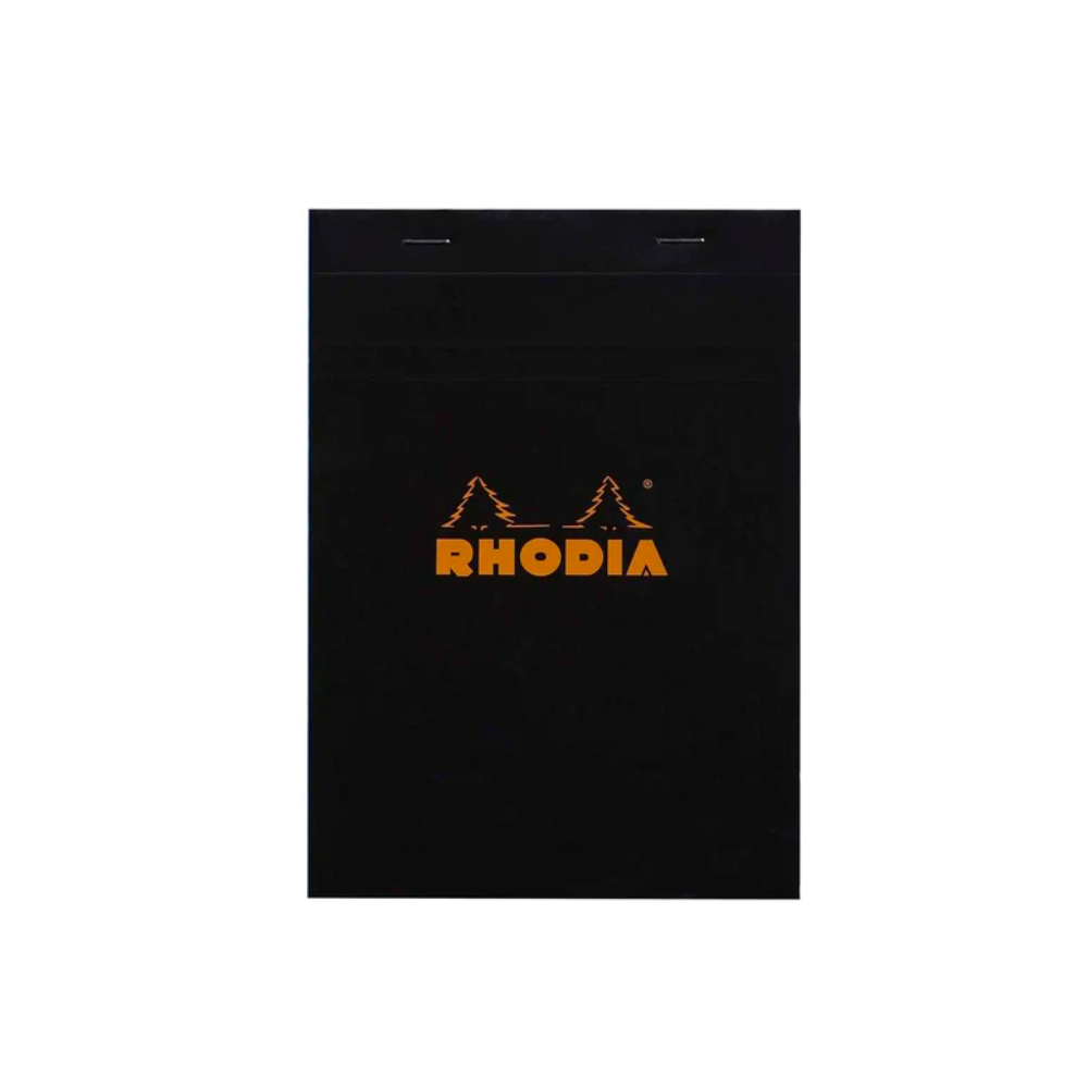 Rhodia #16 Top Staplebound Lined with Margin A5 Notepad - Black