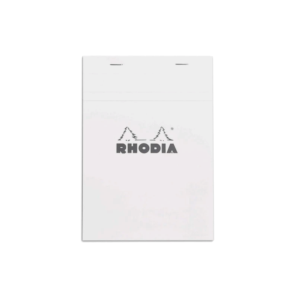 Rhodia #16 Top Staplebound Lined with Margin A5 Notepad - Ice White