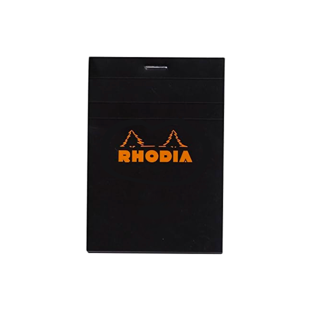 Rhodia #12 R Premium Top Staplebound Blank Notepad (A7+) - Black