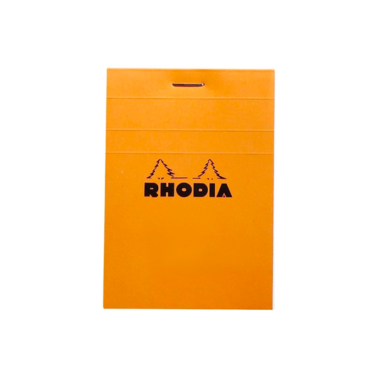 Rhodia #12 R Premium Top Staplebound Lined Notepad (A7+) - Orange