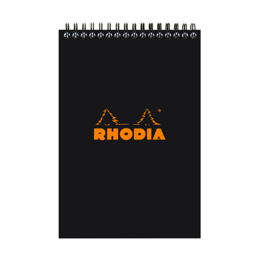 Rhodia #16 Top Wirebound Lined A5 Notepad - Black