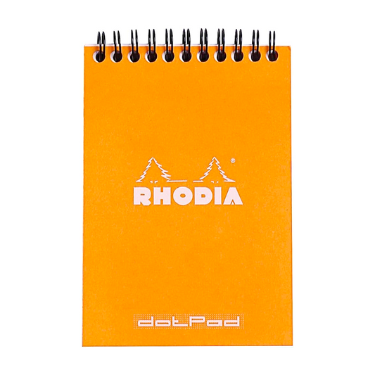 Rhodia #16 Top Wirebound Dot Grid A5 Notepad - Orange