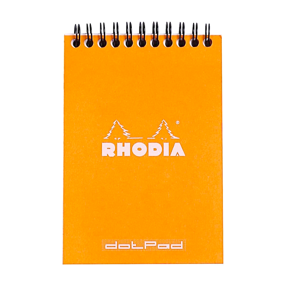 Rhodia #13 Top Wirebound Dot Grid A6 Notepad - Orange – Dromgoole's ...