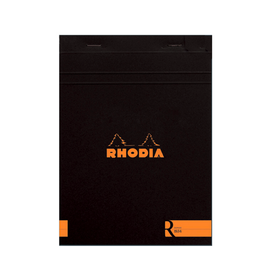 Rhodia R Premium #16 Top Staplebound Lined A5 Notepad - Black