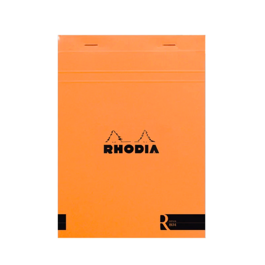 Rhodia R Premium #16 Top Staplebound Blank A5 Notepad - Orange