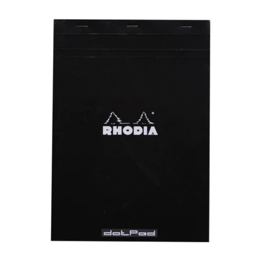 Rhodia #18 Top Staplebound A4 Dot Grid Notepad - Black