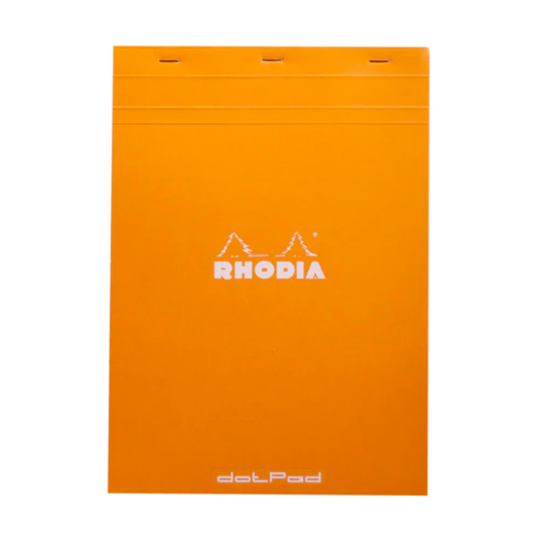 Rhodia #18 Top Staplebound A4 Dot Grid Notepad - Orange