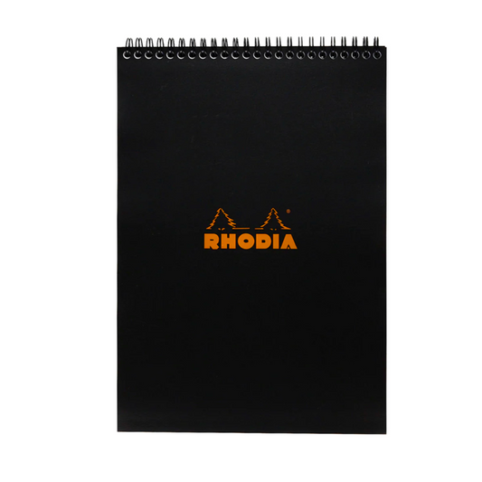 Rhodia #18 Top Wirebound Lined A4 Notepad - Black
