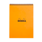 Rhodia #18 Top Wirebound Lined A4 Notepad - Orange