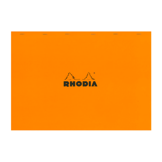 Rhodia #38 Top Staplebound Graph Notepad (16 1/2" x 12 1/2") - Orange